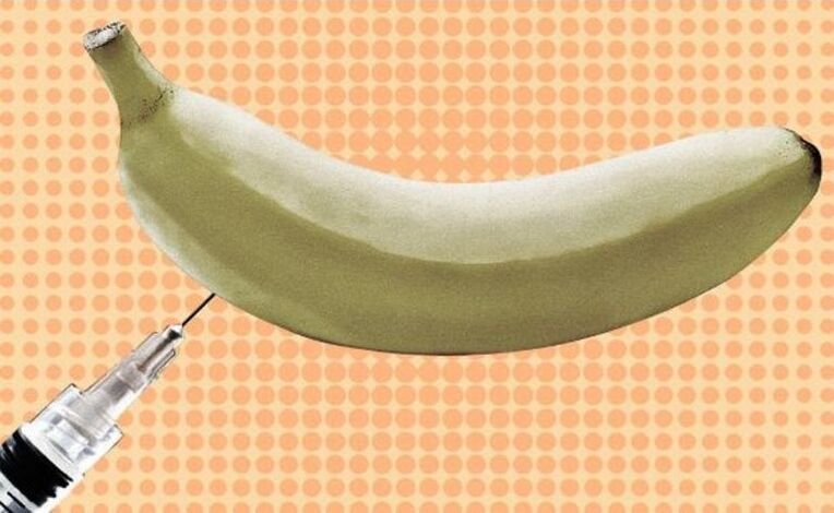 instealladh méadú bod ag baint úsáide as banana mar shampla
